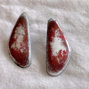 Vintage enamel earrings